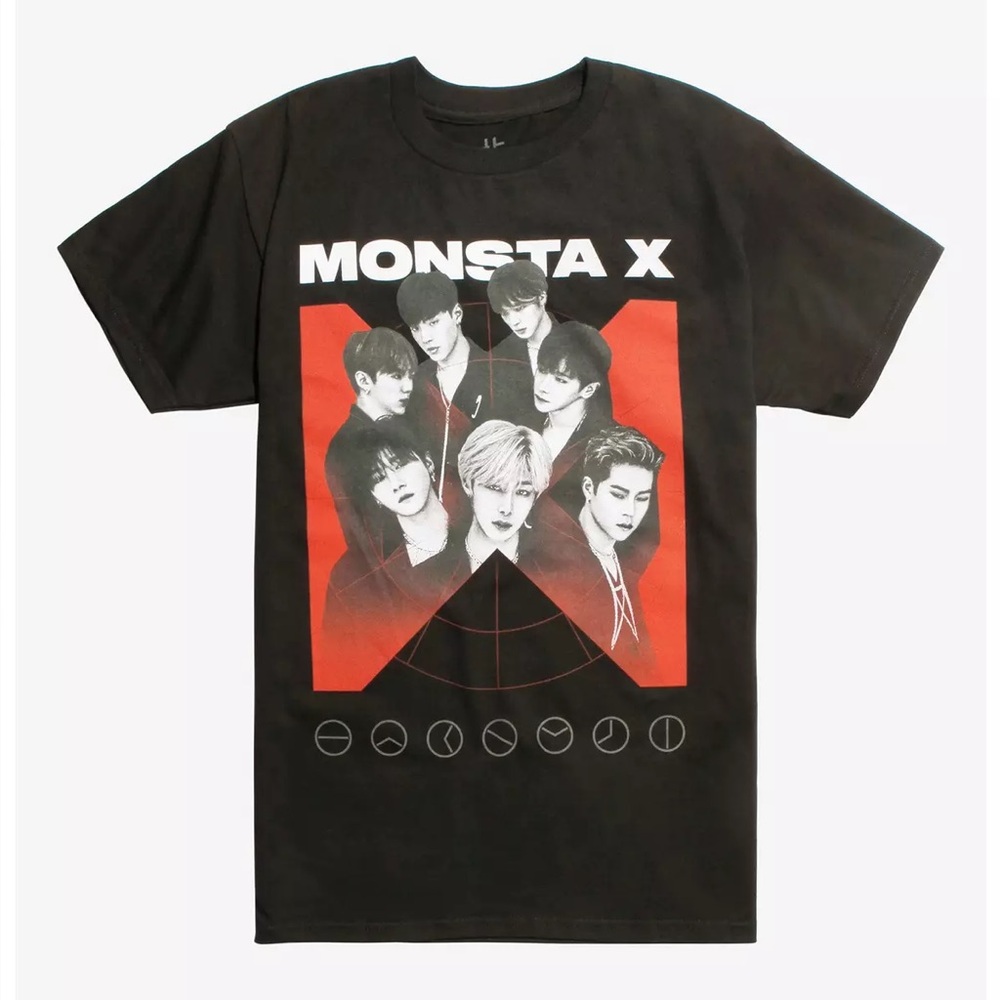 Official Hot Topic Kpop Monsta X Logo T-Shirt Unisex, Men’s Size Small